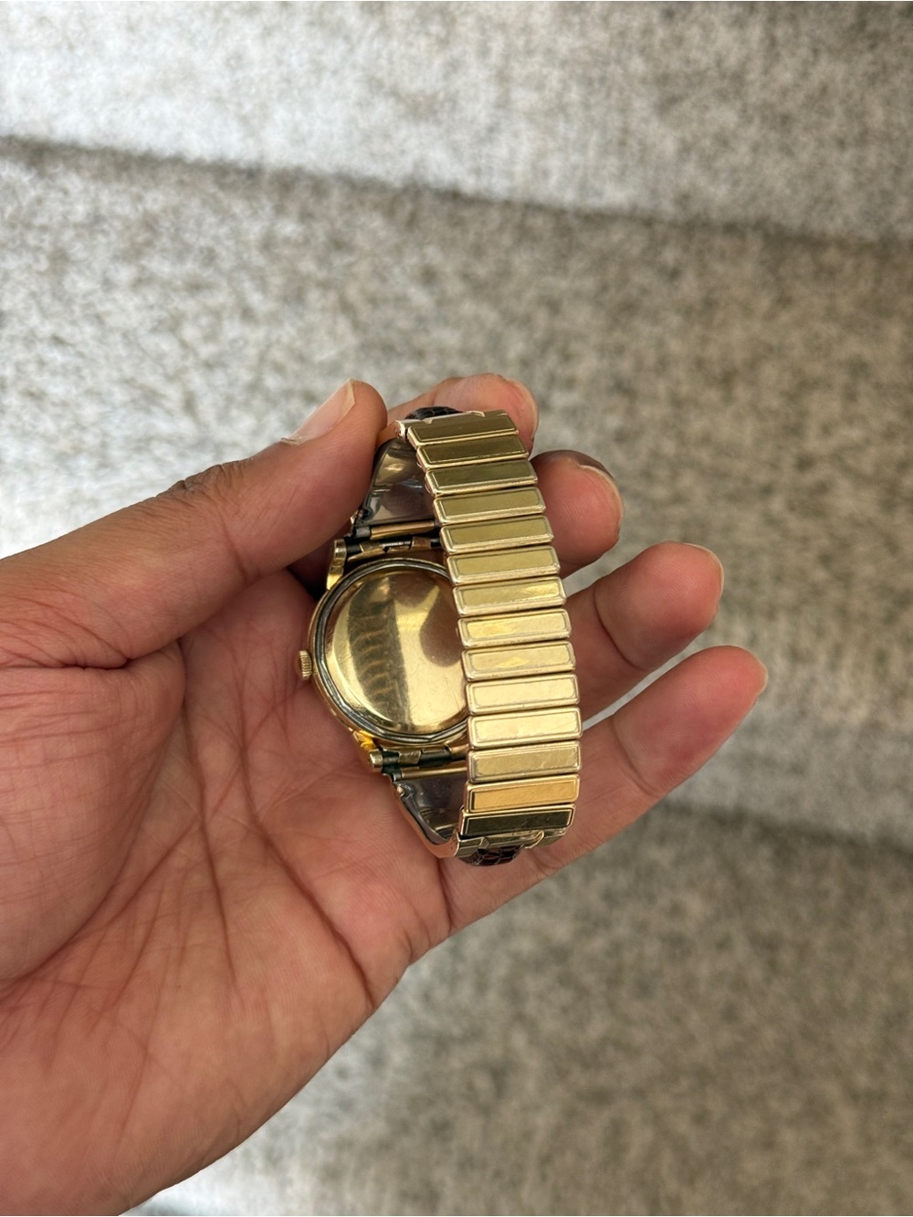Omega vintage Automatic Bumper 14K  Yellow Gold with leather adjustable watch - Picture 12 of 13